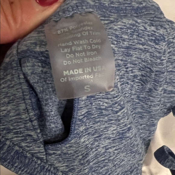 Bombshell Sportswear Blue Braided Sports Bra Size S - Picture 5 of 6